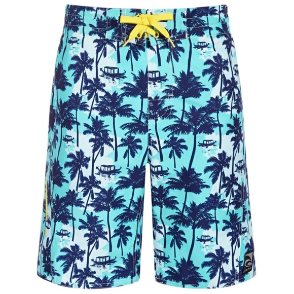 Laguna BLUE ATOLL Big Boys Ultimate Palm Swim Trunks, US Small/8 NWT - Picture 1 of 7